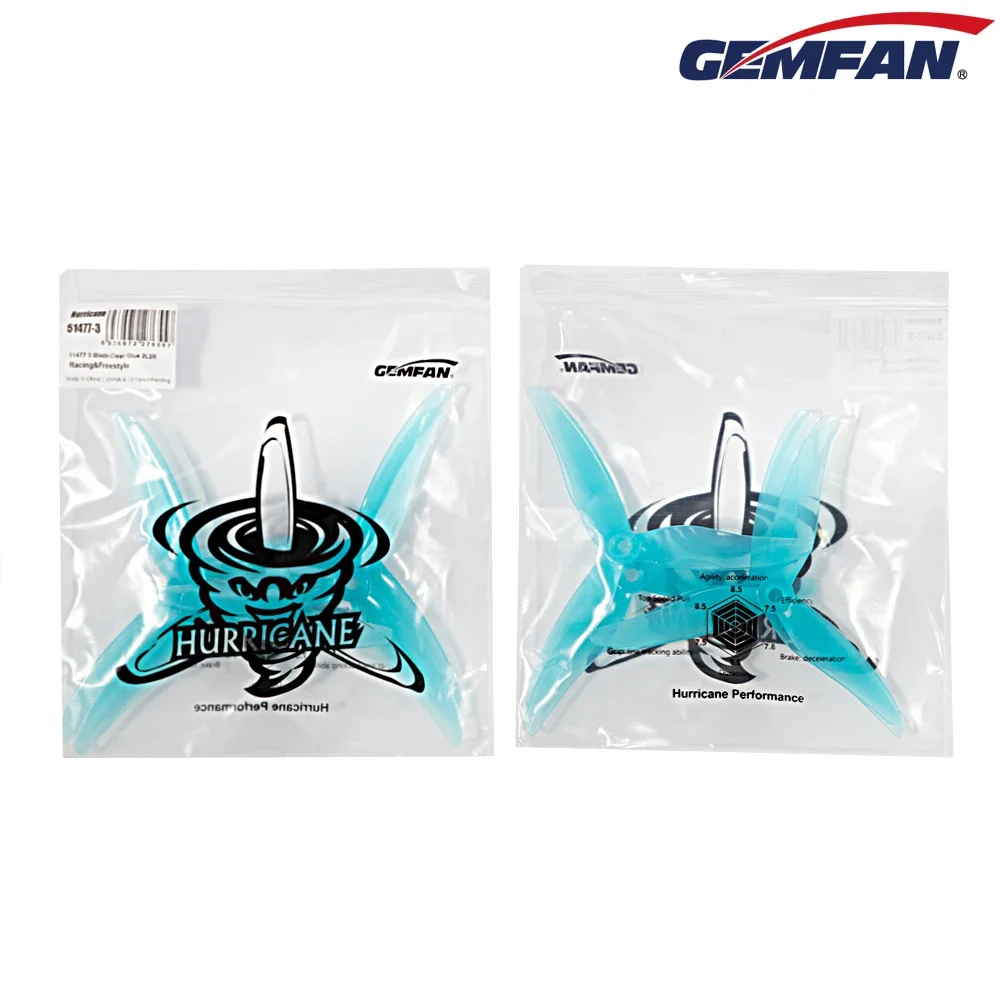 Drone Racing Propeller - 10 пар (10CW + 10CCW) Gemfan