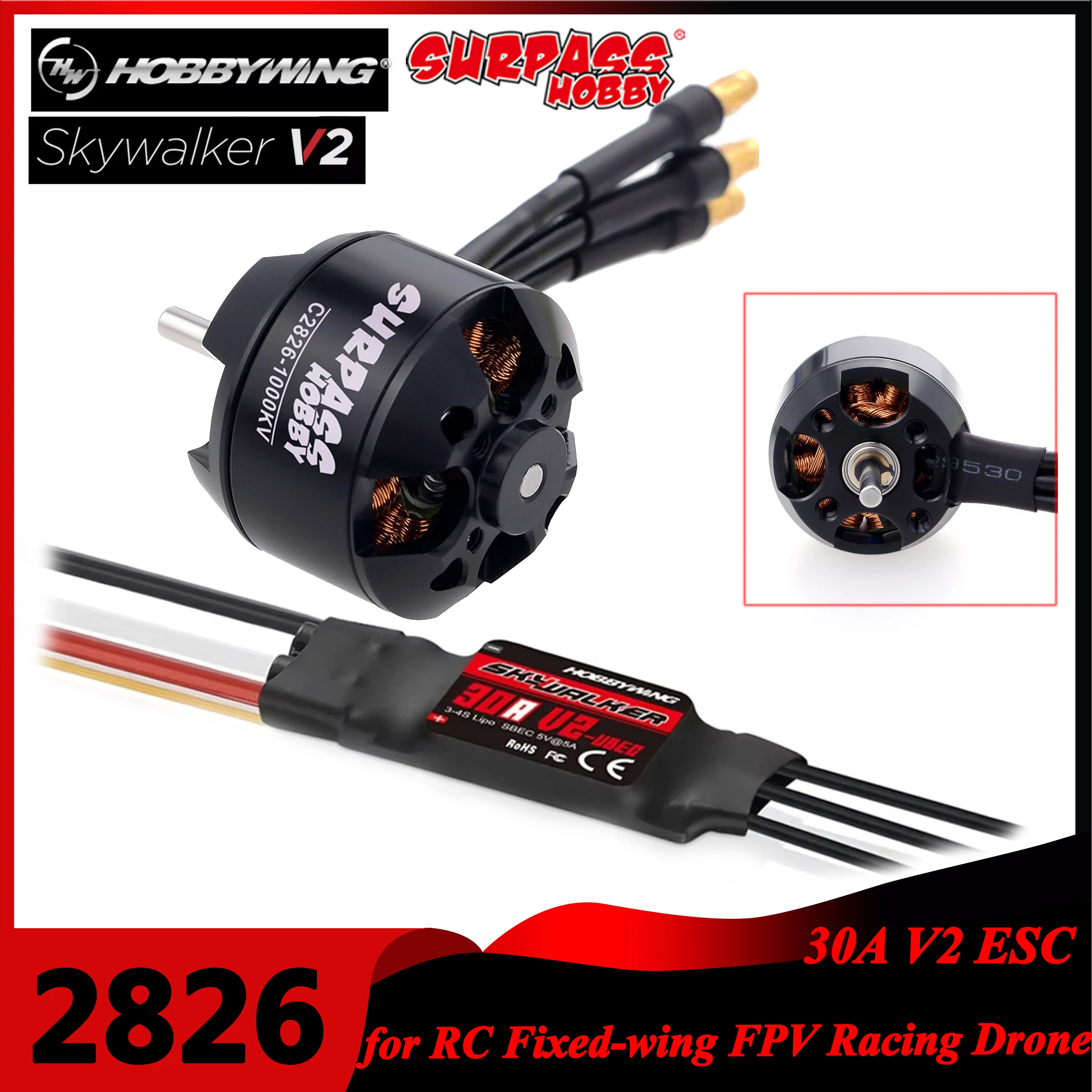 Surpass Hobby 2826 1000KV 1350 – обзор и цена Drone Racing Esc